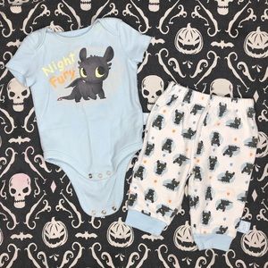 0/3 Mos Toothless Night Fury pajamas